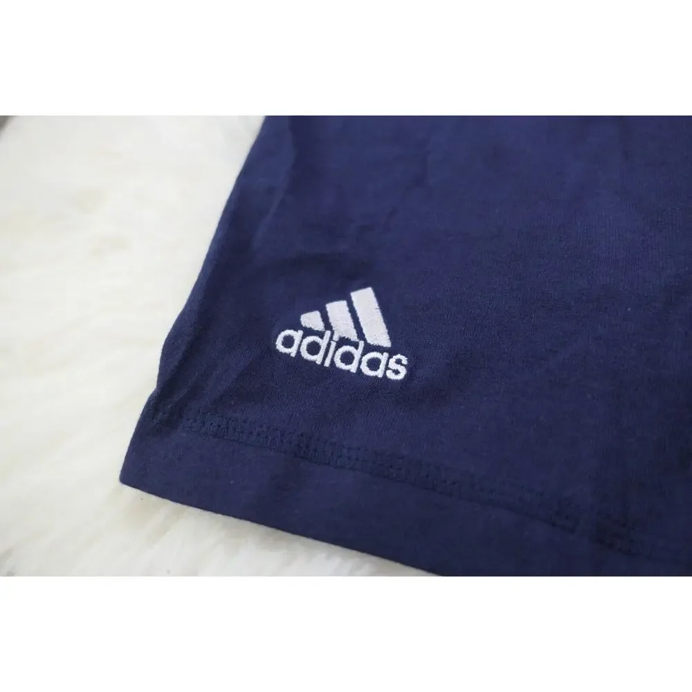 NWT Vintage Rare Adidas TEAM Cotton Jersey Shorts 90s Y2K Men XL Blue - USA